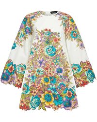 Etro - Minikleid Mit Blumen-Print - Lyst