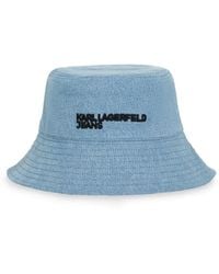 Karl Lagerfeld - Wendbarer Jeans-Fischerhut - Lyst
