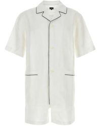 ZEGNA - Piping-Detail Linen Pyjamas - Lyst