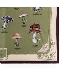 Moschino - Mushroom-Print Silk Scarf - Lyst