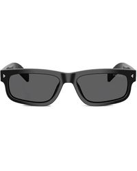 Prada - Lunettes De Soleil À Plaque Métallique - Lyst