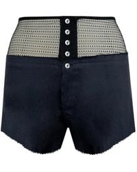 Contessa Mills - Laissez Mesh-Panel Shorts - Lyst