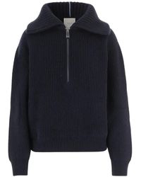 Malo - Ribbed-Knit Half-Zip Sweater - Lyst