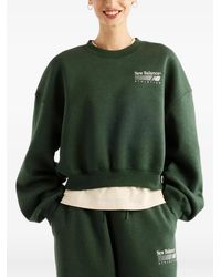 New Balance - Trackside Fleece Crew Sweatshirt - Lyst