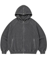AFB Double Laye Zip Up Hoodie in Red for Men | Lyst