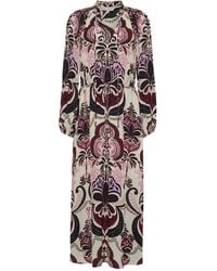 Cara Cara - Geometric-Print Drawstring Day Dress - Lyst