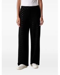 ARMANI EXCHANGE - Monogram-Pattern Trousers - Lyst