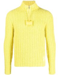 Moncler - Gerippter Pullover Mit Stehkragen - Lyst