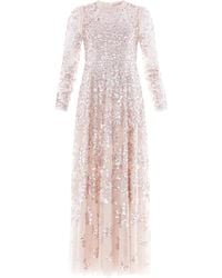 Needle & Thread - Rosanna Lattice-Detail Midi Dress - Lyst