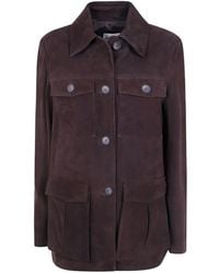 Semicouture - Penny Suede Multi-Pocket Jacket - Lyst