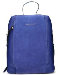 Piquadro - Leather Suede-Panelled Backpack - Lyst