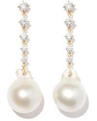 Lizzie Mandler - 18Kt Éclat Pearl And Diamond Earring - Lyst