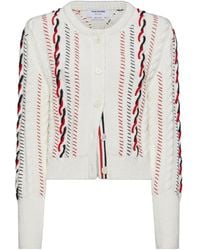 Thom Browne - Cable-Knit Buttoned Cardigan - Lyst