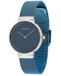 Bering Classic Textured Style Watch - Blue