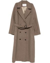Mark Kenly Domino Tan - Doppelreihiger Mantel mit Gürtel - Lyst
