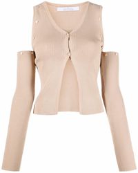 ROKH - Cut-out Knitted Cardigan - Lyst