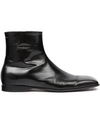 MM6 by Maison Margiela - Square-Toe Ankle Boots - Lyst