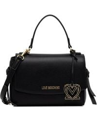 Love Moschino - Logo-Plaque Grained-Effect Tote Bag - Lyst