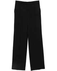Saint Laurent - Pressed-Crease Wide-Leg Trousers - Lyst