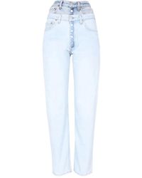 1/OFF - Buttoned Denim Jeans - Lyst