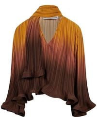 ROWEN ROSE - Camicia Plissettata - Lyst