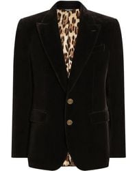 Dolce & Gabbana - Single-Breasted Sicilia Light Cotton Jacket - Lyst