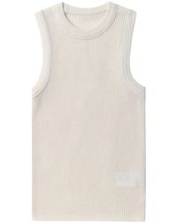 Low Classic - Crew-neck Sleeveless Knitted Top - Lyst