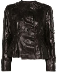 Acne Studios - Crinkled Leather Jacket - Lyst