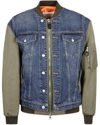 McQueen - Panelled Bomber Jacket - Lyst