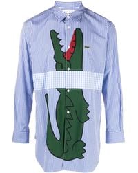 Comme des Garçons - X Lacoste Logo-Print Checked Shirt - Lyst