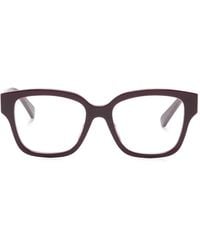 BVLGARI - Tubogas Brille Mit Eckigem Gestell - Lyst