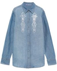 Ermanno Scervino - エンブロイダリー デニムシャツ - Lyst