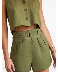 Hevron - Short Plissé À Taille Ceinturée - Lyst