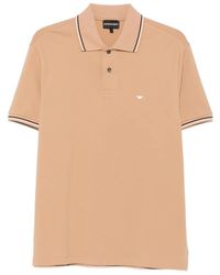 Emporio Armani - Logo-Embroidered Tipped Polo Shirt - Lyst