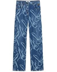 MSGM - Rabbit-Print Trousers - Lyst