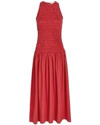 Faithfull the Brand - Shirred Sleeveless Midi Dress - Lyst