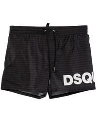 DSquared² - Logo-Print Swim Shorts - Lyst