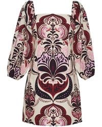 Cara Cara - Vestido corto con manga farol - Lyst