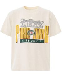 Rhude - Trofeo Graphic-Print T-Shirt - Lyst