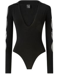 Pinko - Bodysuit With Sheer Details - Lyst