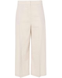 Theory - Good Crunch Wide-leg Cropped Trousers - Lyst