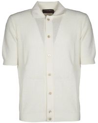 FILIPPO DE LAURENTIIS - Open-Knit Short-Sleeves Shirt - Lyst