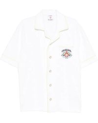 CASABLANCA - Monogrammed Button-Up Shirt With Chest Pocket - Lyst