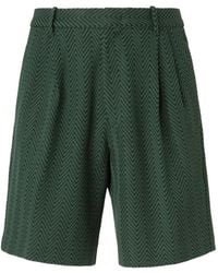 Missoni - Shorts Con Pieghe E Motivo A Spina Di Pesce - Lyst