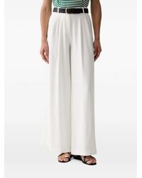 Morgan - Pleated Side-Slit Palazzo Pants - Lyst