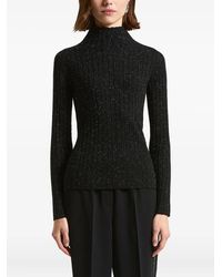Peserico - Gerippter Strick mit Stehkragen - Lyst