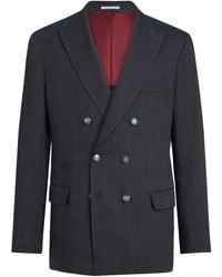 Brunello Cucinelli - Blazer Con Doble Botonadura - Lyst