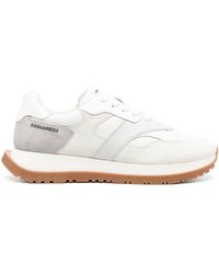 DSquared² - Colour-block Panelled Leather Sneakers - Lyst