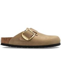 Birkenstock - Contoured Slip-On Sandals With-Tone Buckle - Lyst