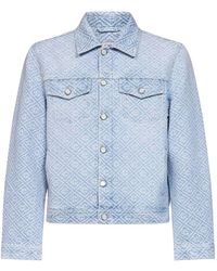 CASABLANCA - Monogram-Jacquard Denim Jacket - Lyst